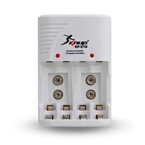 CARREGADOR DE PILHAS AA ,AAA E 9V MARCA KNUP KP-512 - Foto 2
