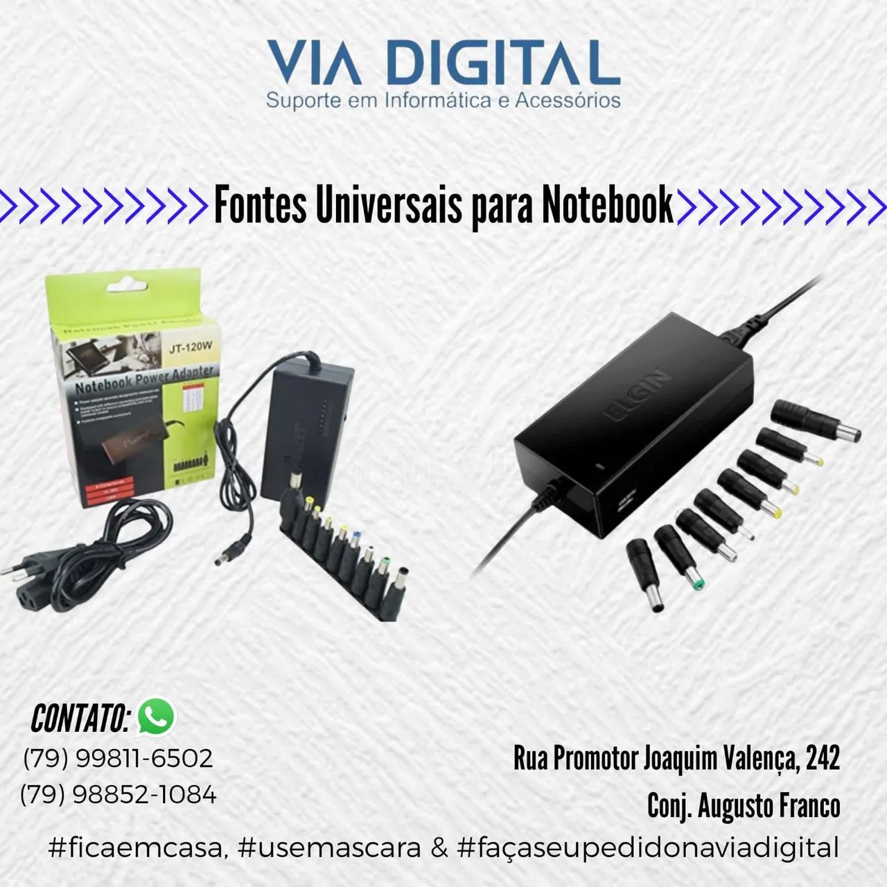Fonte Universal para notebook novos com garantia 
