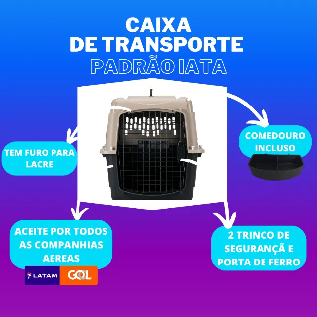 Caixa de transporte pet