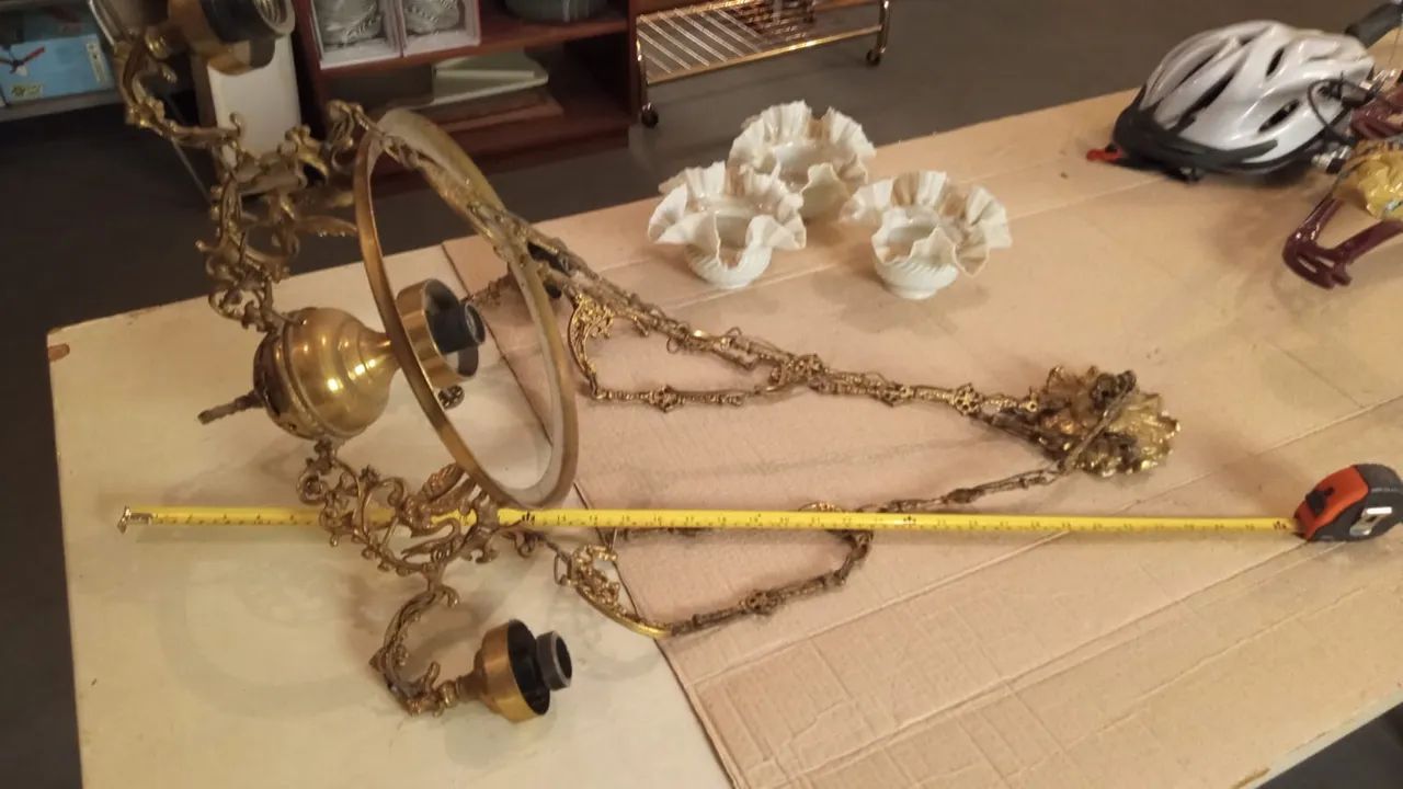 Lustre Antigo de Bronze