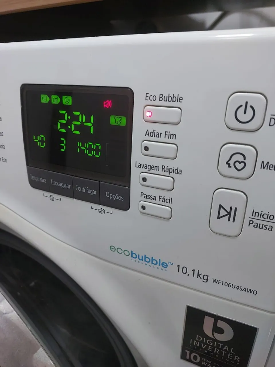 Lavadora Samsung Inverter Eco Bubble 10,1kg