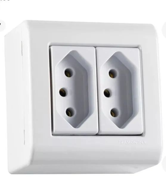 Tomada dupla sobrepor 