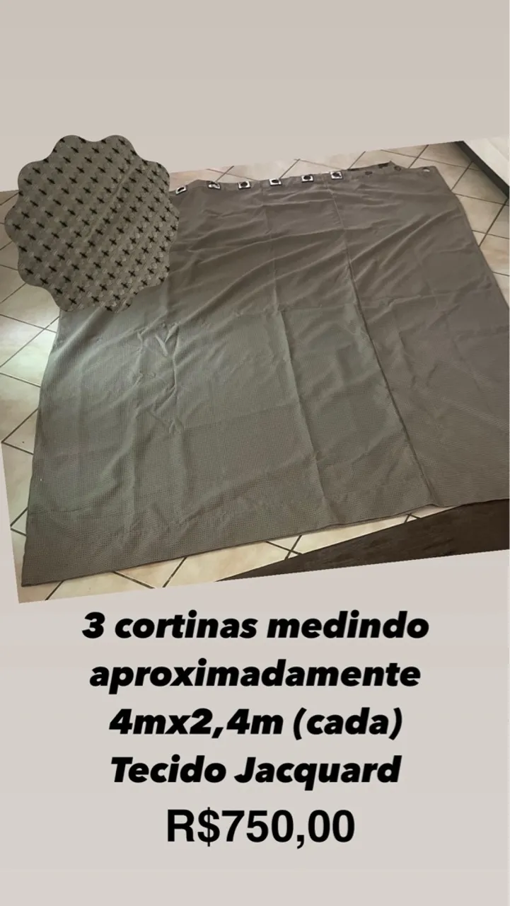 Cortinas Jacquard 4mx2,4m (3 unidades)