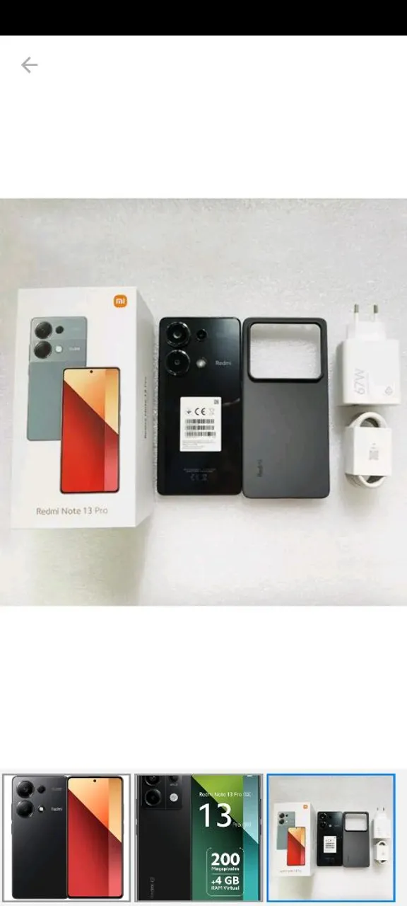 Redmi Note 13 Pro 8+6 GB de ram 256gb armazenamento, 200MP câmera