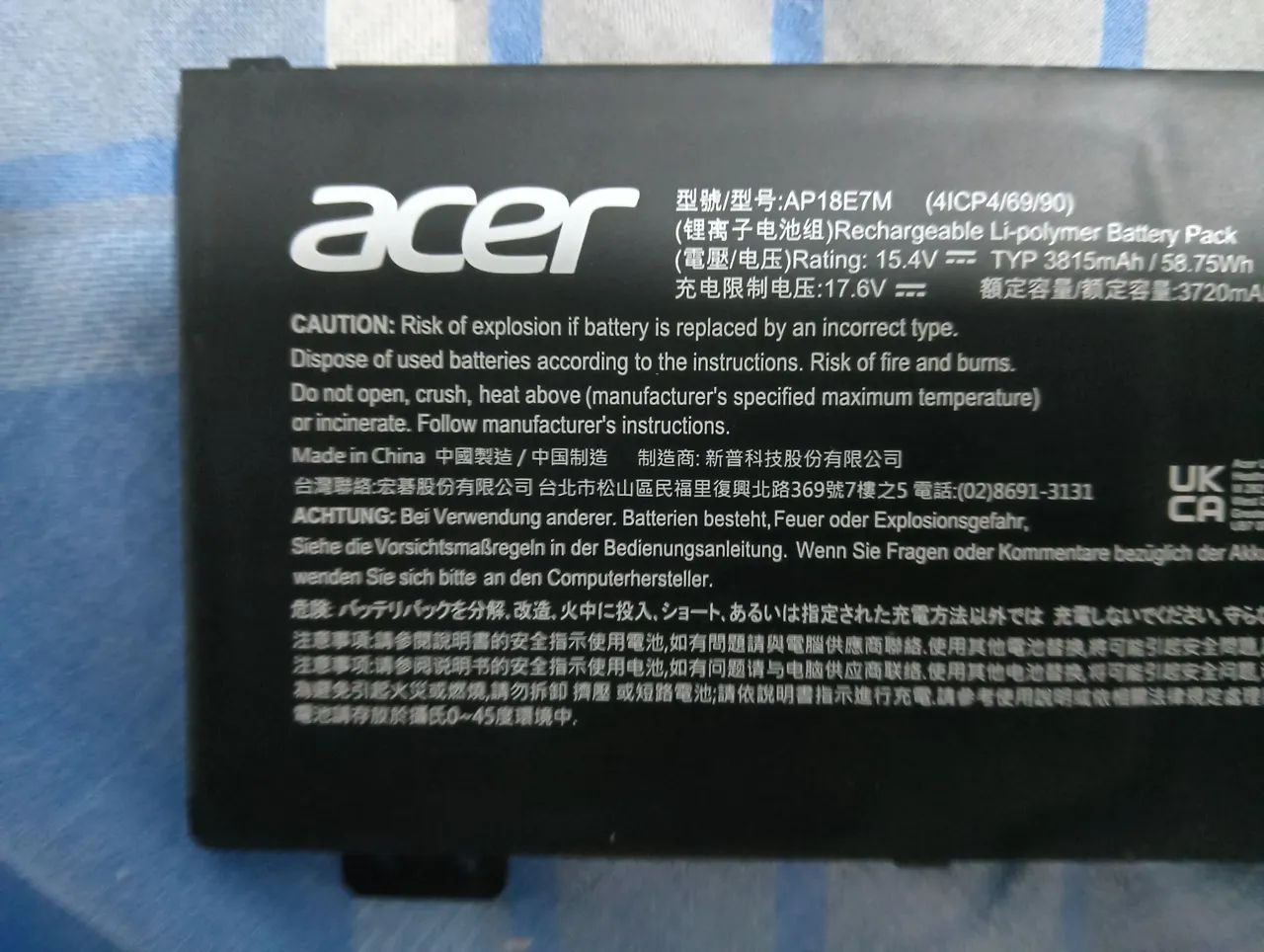 Bateria para Notebook Acer AP1SE7M 3720mAh - Foto 2