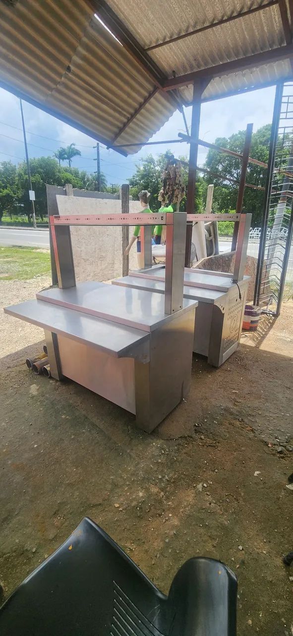Balcão congelado,  de Aço Inox para restaurante
