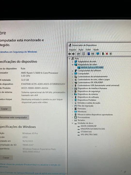 Pc Gamer Ryzen 5 5600, 32GBRam, RTX4060, 1TBssd m2 RGB , + 250gb ssd + 120 ssd - Foto 4