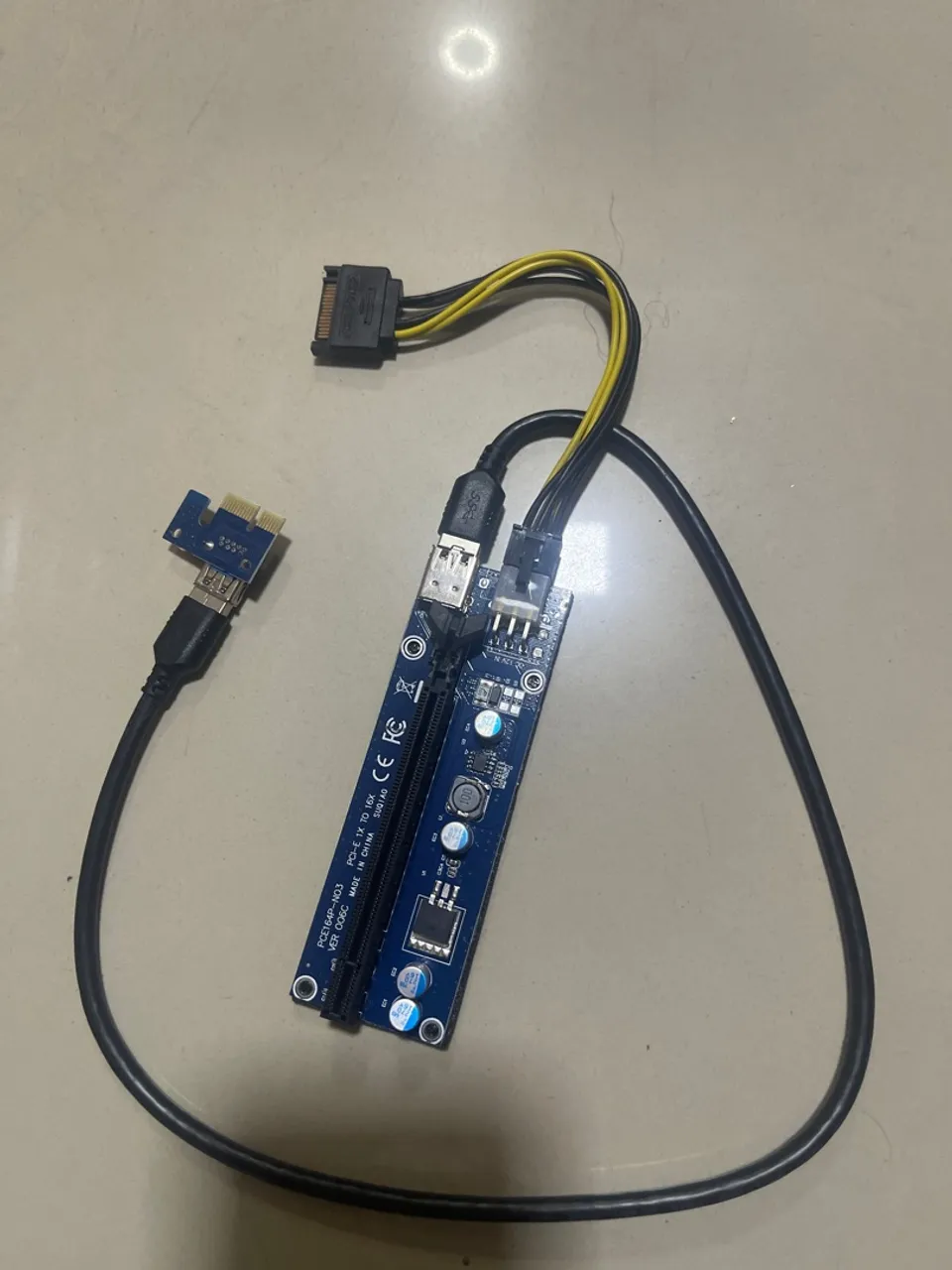 6pcs Pcie Riser Mining Card Pci-e 16x A 1x Powered Riser