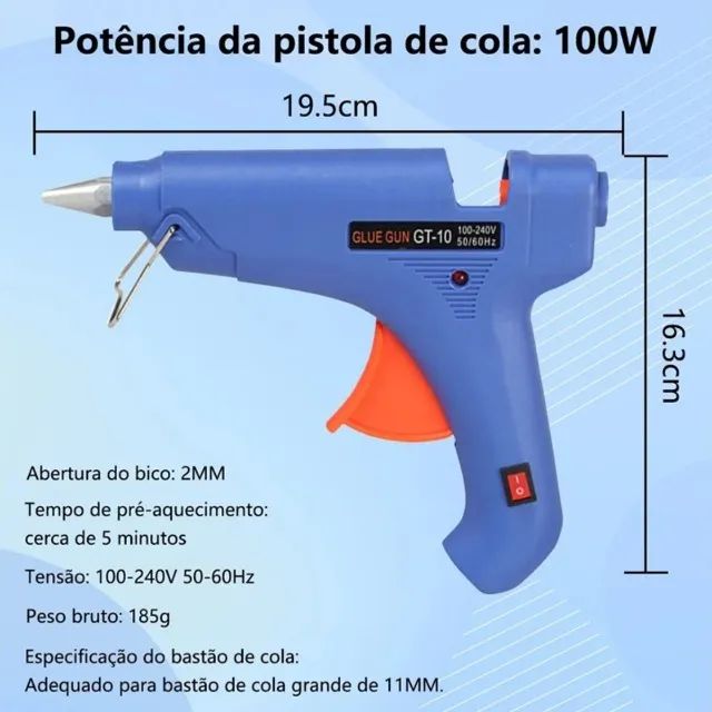 Pistola De Cola Quente Bivolt 100w  - Foto 2