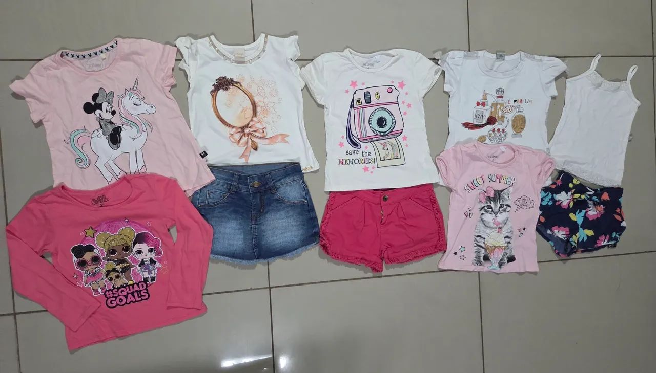 KIT Roupas Infantis - Menina TAMANHO 04