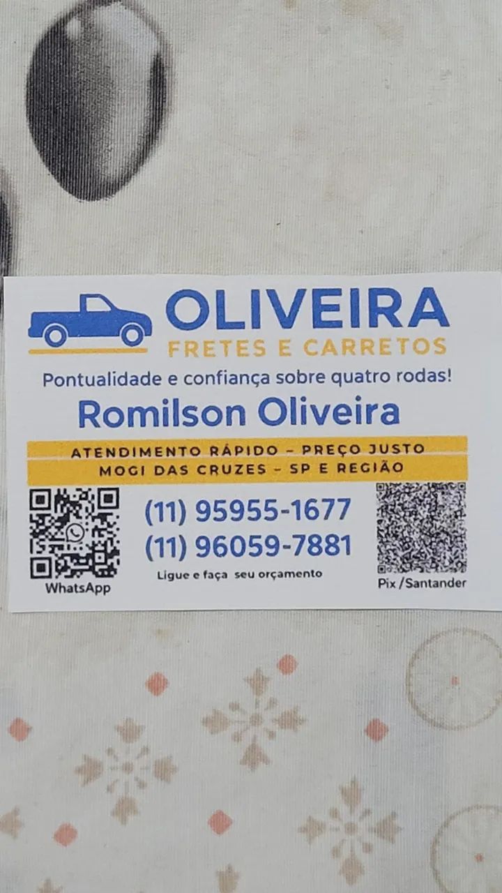 Faço carretos e fretes em mogi das cruzes