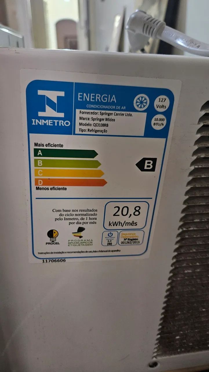 AR-CONDICIONADO SENI NOVO SPRINGGER 10MIL BTUS - Foto 4