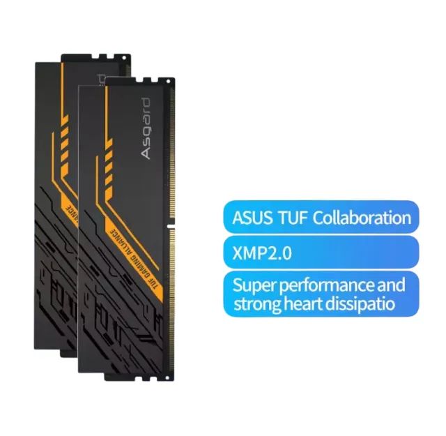 Memoria ram Asgard Tuf Gaming 16x2 3200mhz preta xmp CL 18 novas Lacradas
