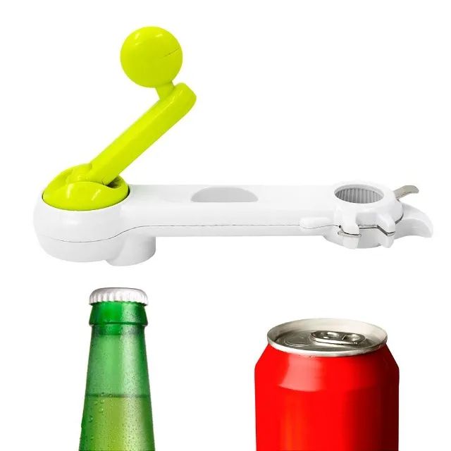 Abridor de Tampas Universal 6 em 1 Latas Potes Garrafas 