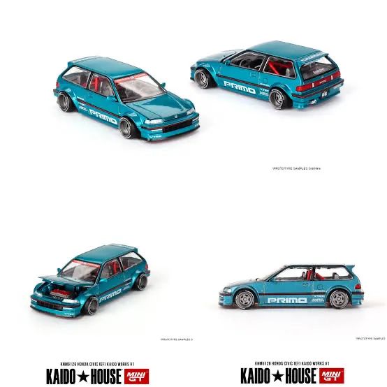 Kaido House 126 Honda Civic EF V1 1/64 - Hobbies e coleções