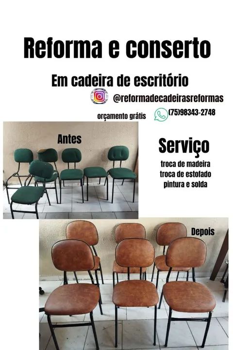 Reformas e serviços de manutenção em cadeiras de escritório  - Foto 2