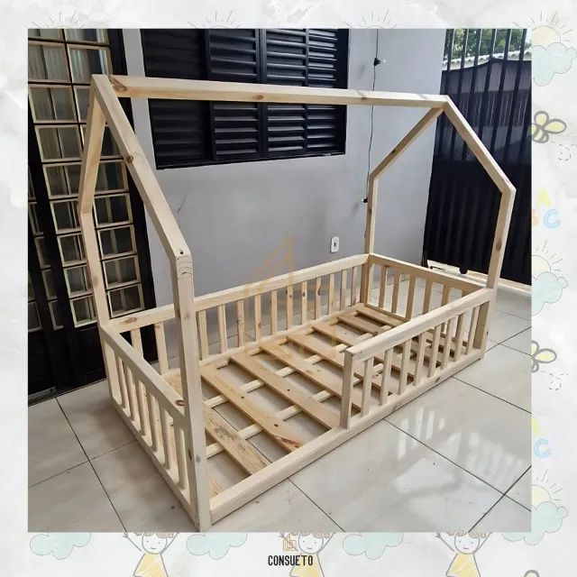 Cama de Solteiro Montessoriana Casinha