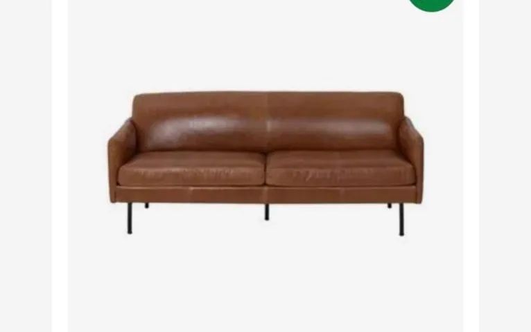 Sofa Couro cafe envelhecido 2 lugares - Foto 2