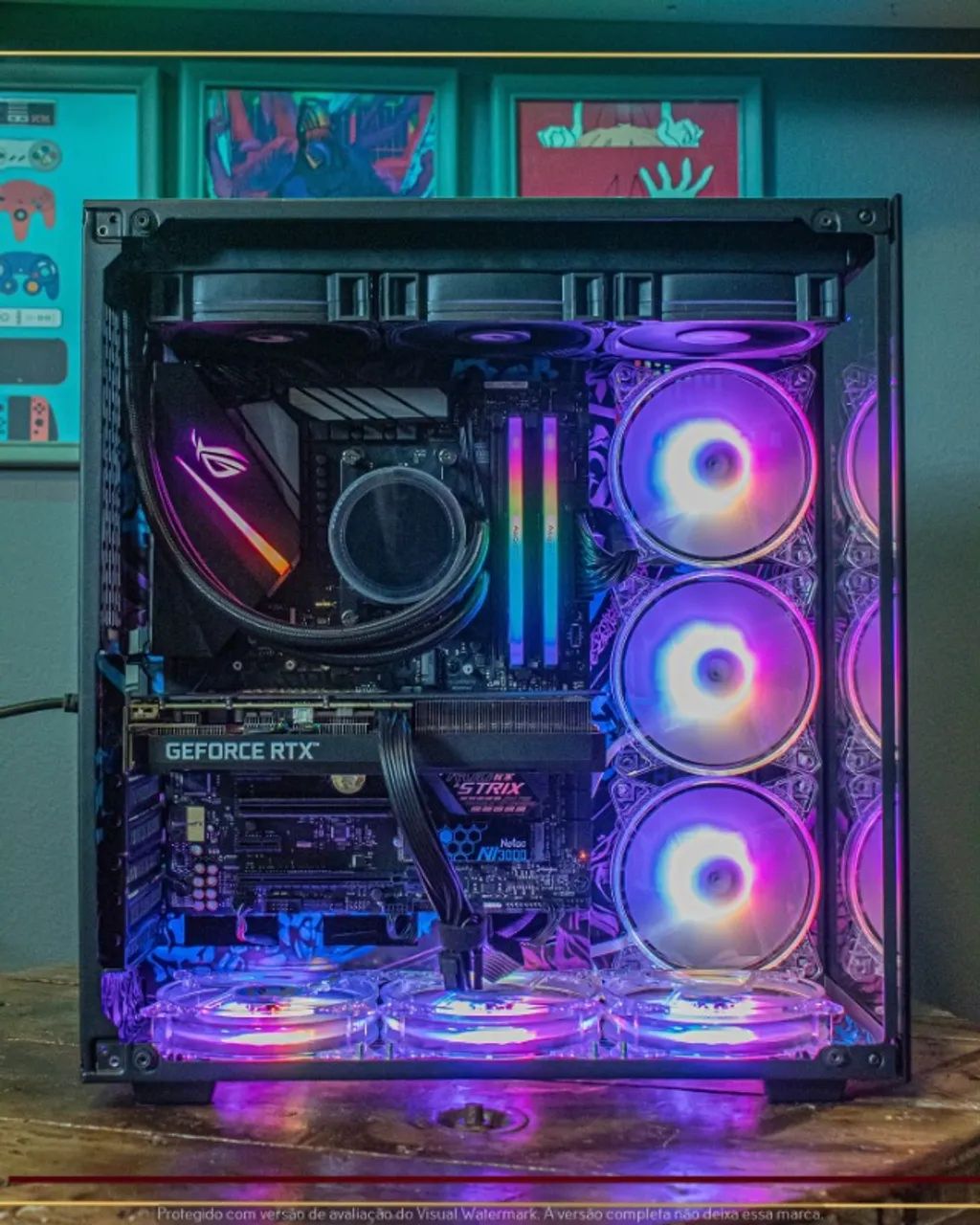 Setup Gamer Ryzen 5 5600G, 16gb, 1TB NVMe, RTX 3060 12gb, WC 360mm, Fonte 750W - Foto 2