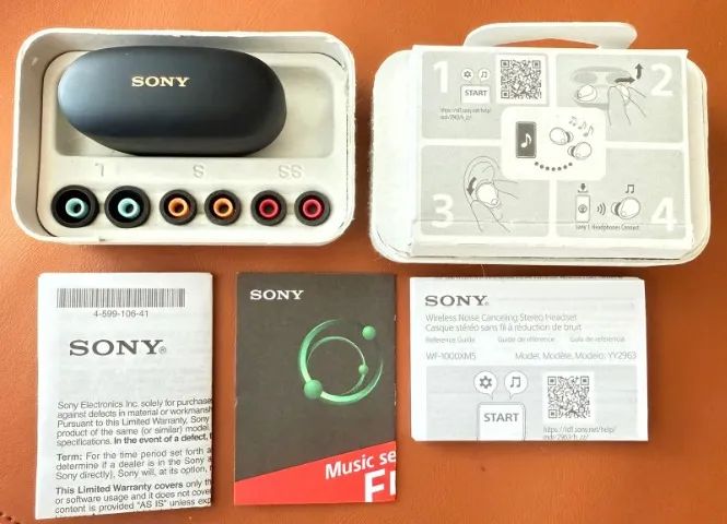 Fone de ouvido SONY WF-1000XM5 in-ear true-wireless premium