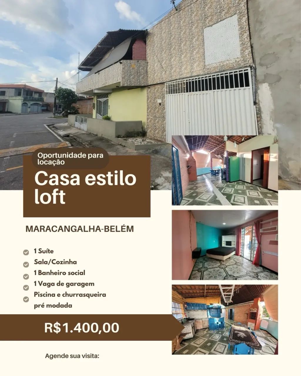 CASA ESTILO LOFT PARA LOCAÇÃO