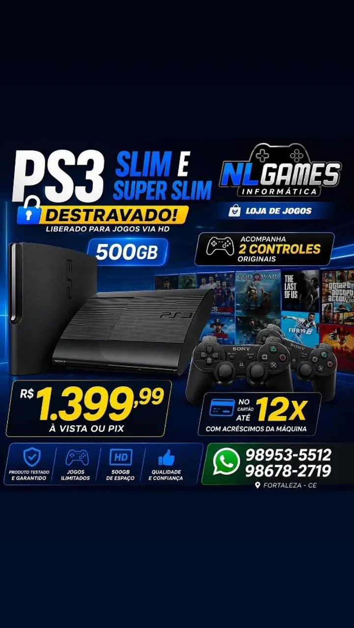 Ps4 fat fosco /ps3 