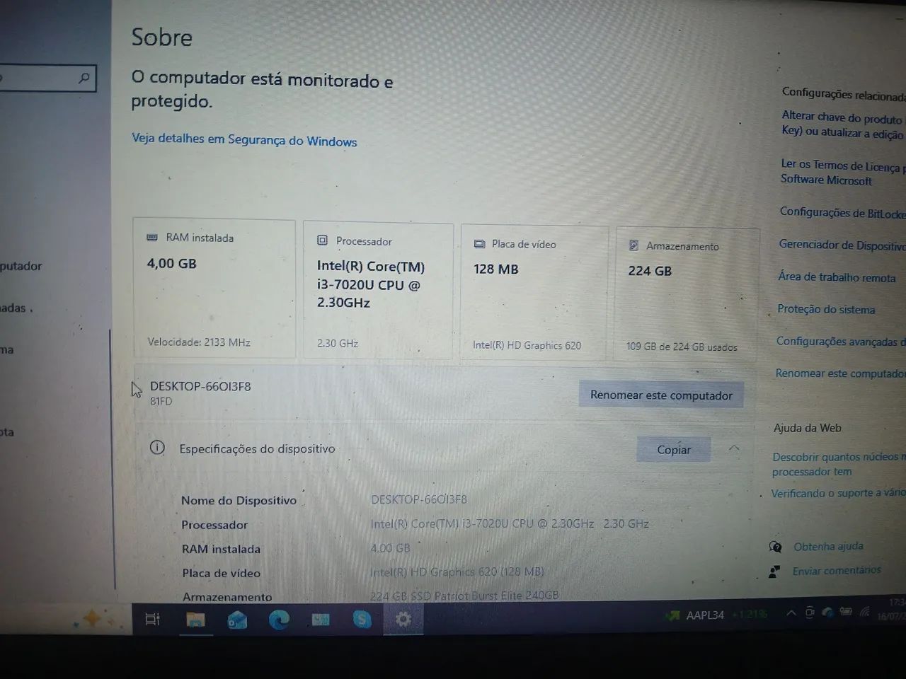 Notebook Lenovo i3 7ª geração  - Foto 2