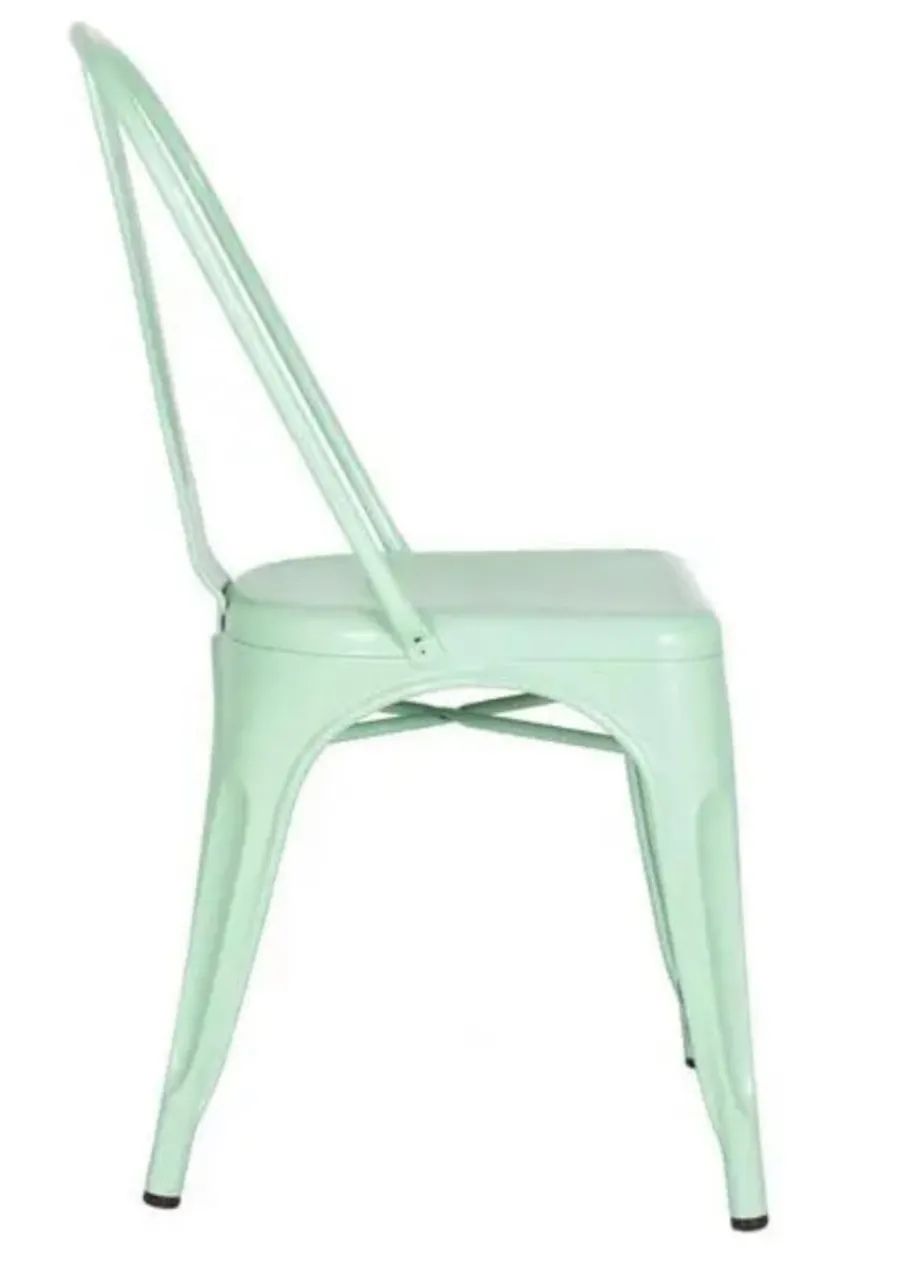 Kit 4 cadeiras Iron Tolix verde claro - Foto 4