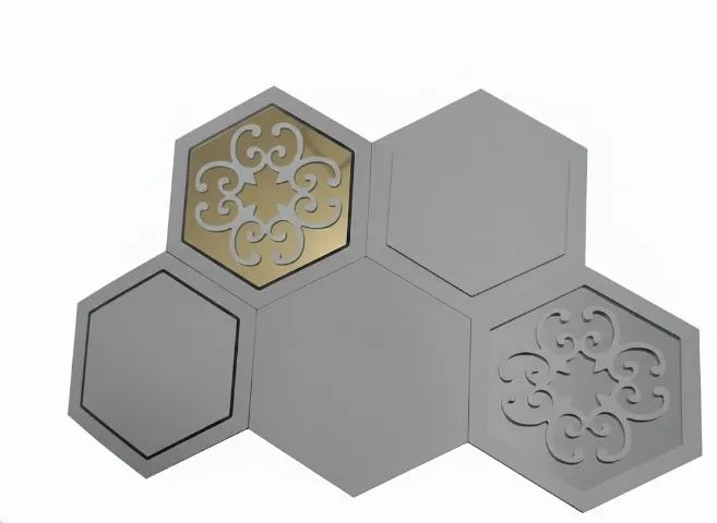 GLACIER GRIS PEÇAS HEXAGONAIS - KIT COM 4 PEÇAS ÚNICAS!! - Foto 3