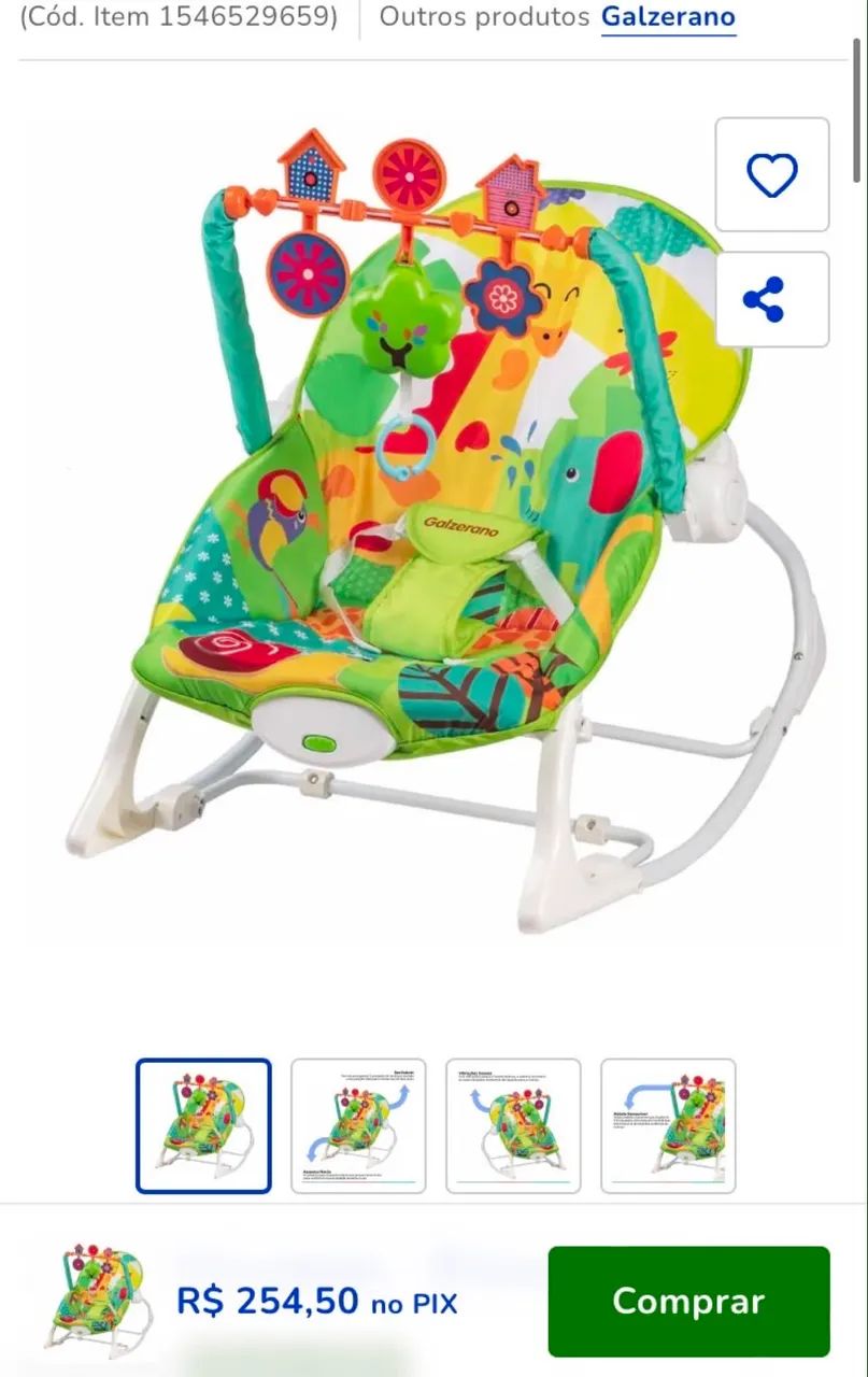 Cadeira de balanço infantil 