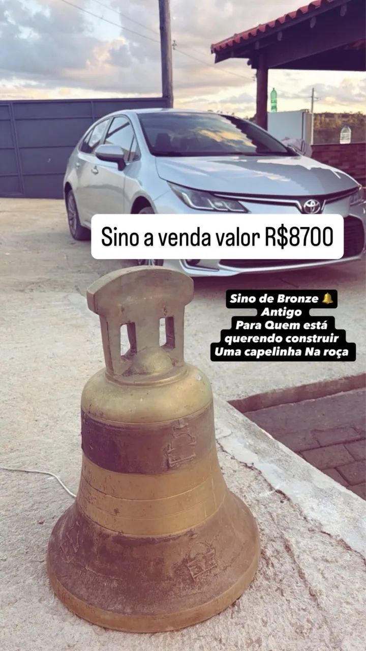 Sino de bronze vendo ou troco 