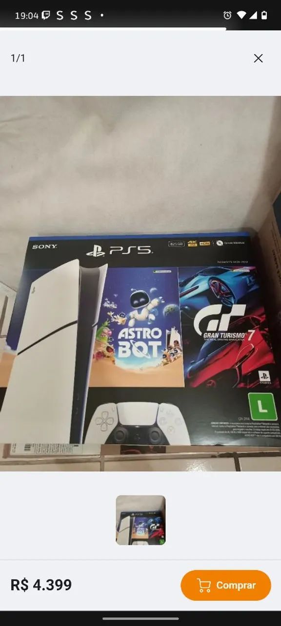 Console Playstation 5  Slim Digital Edition com 6 meses de 