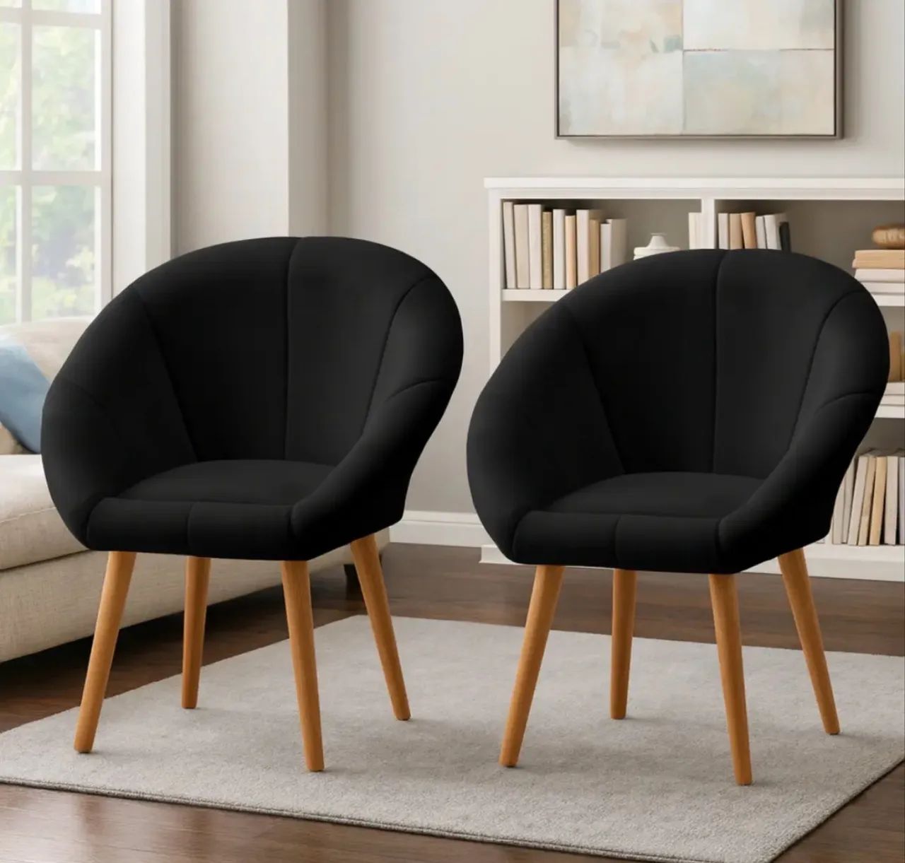 2 Poltronas Lelo Veludo Moderna Kit - Foto 2