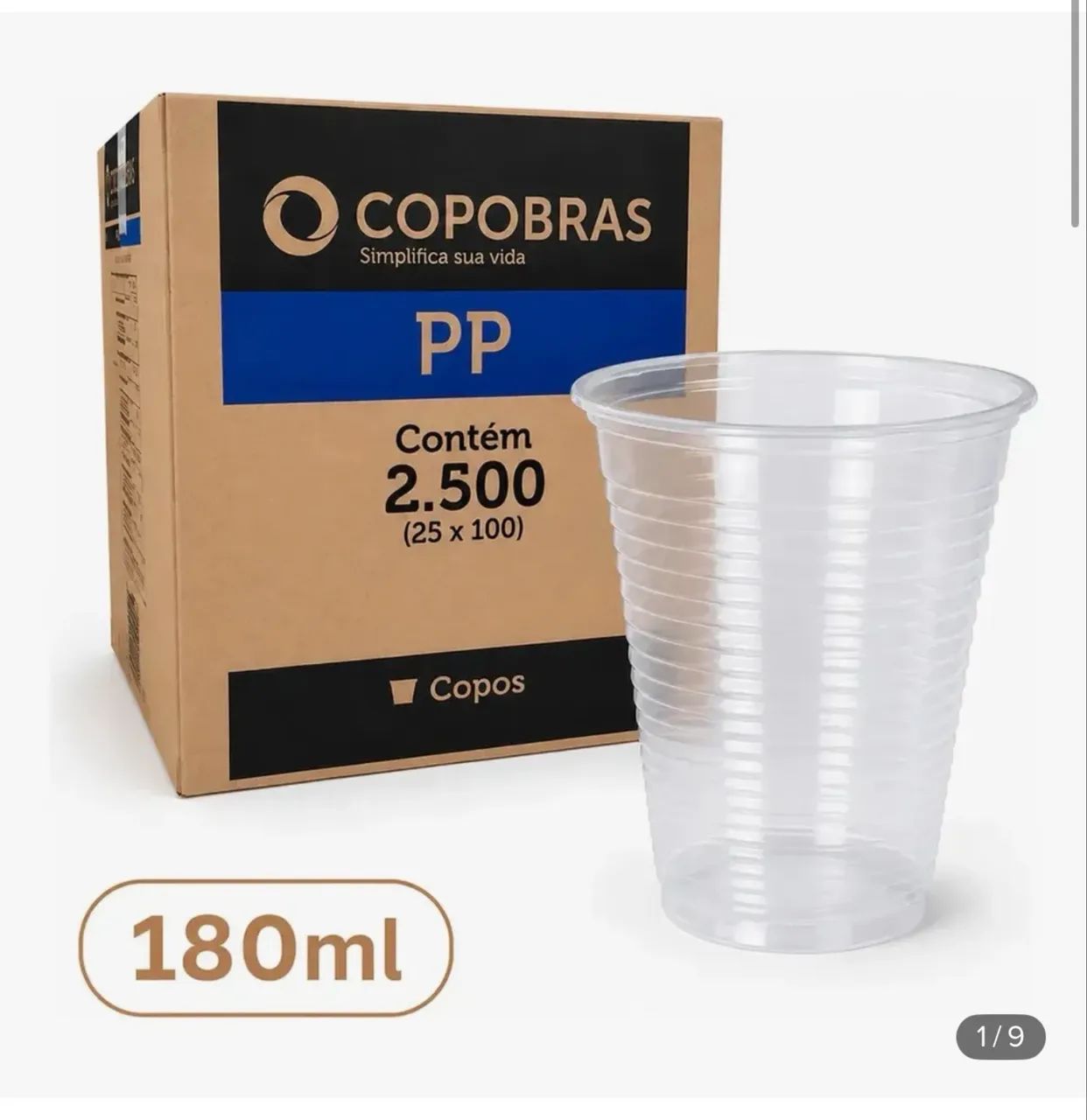Copo descartável COPOBRAS 180ML