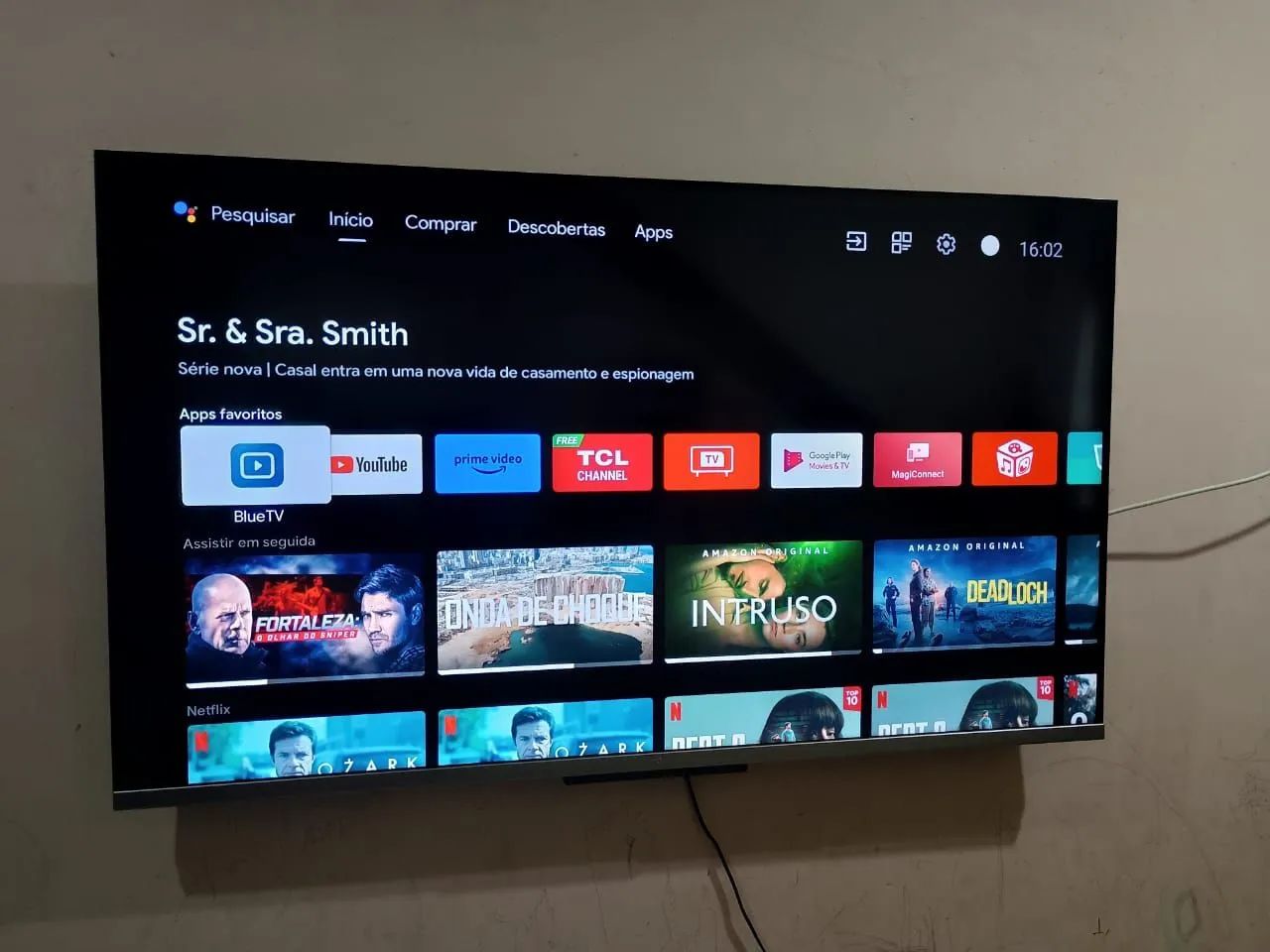 Vendo smart tv Tcl de 55 polegadas com Android Alexa comando de voz e bluetooth imagem 4k 