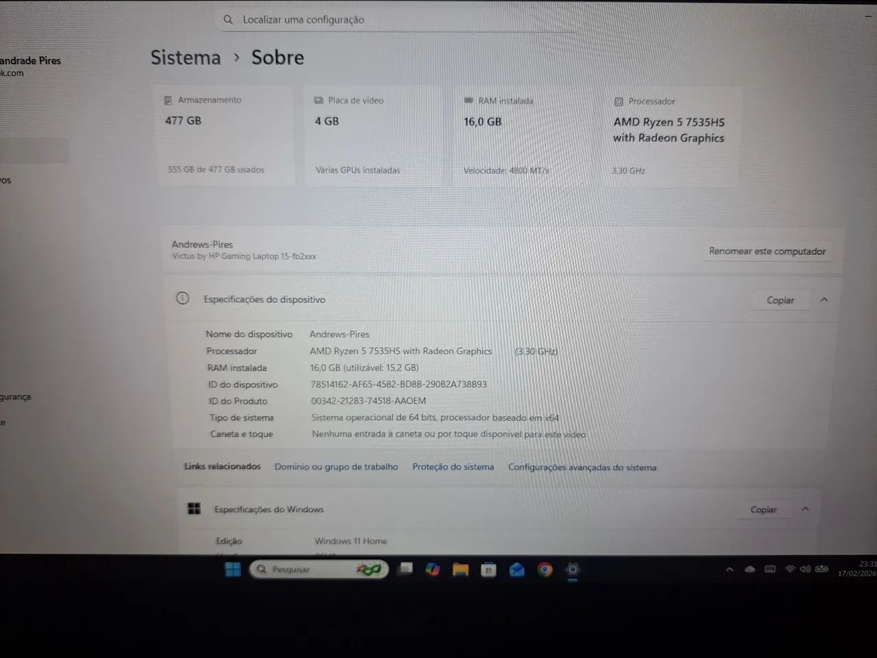 Notebook Gamer HP Victus  - Foto 4