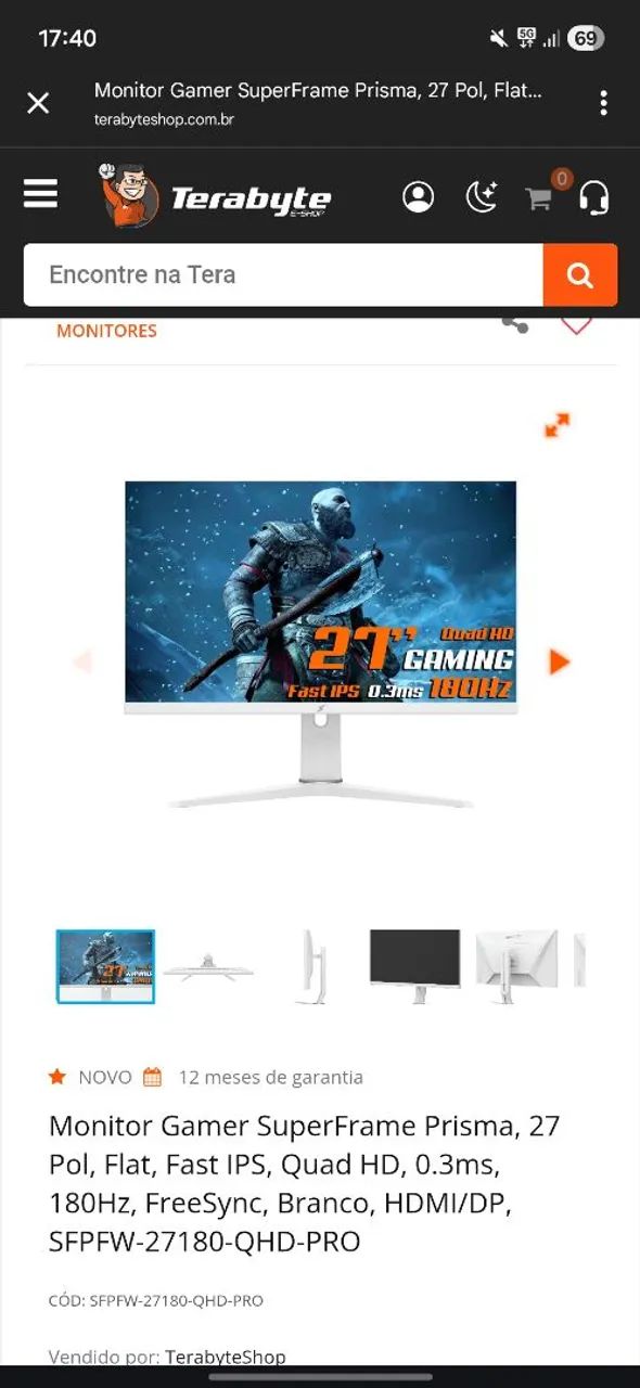 Monitor 27 pol qhd
