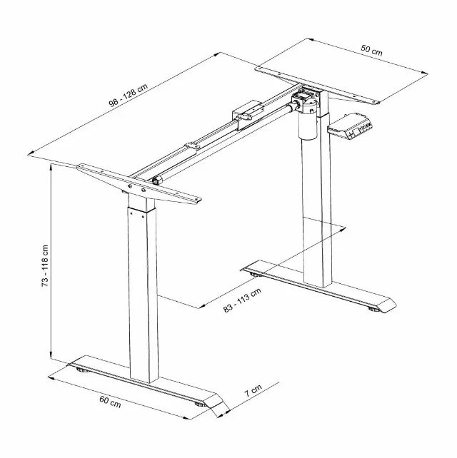 Mesa Elétrica Sobe e Desce ErgoDesk com Tampo 150x60cm Preto - Foto 4