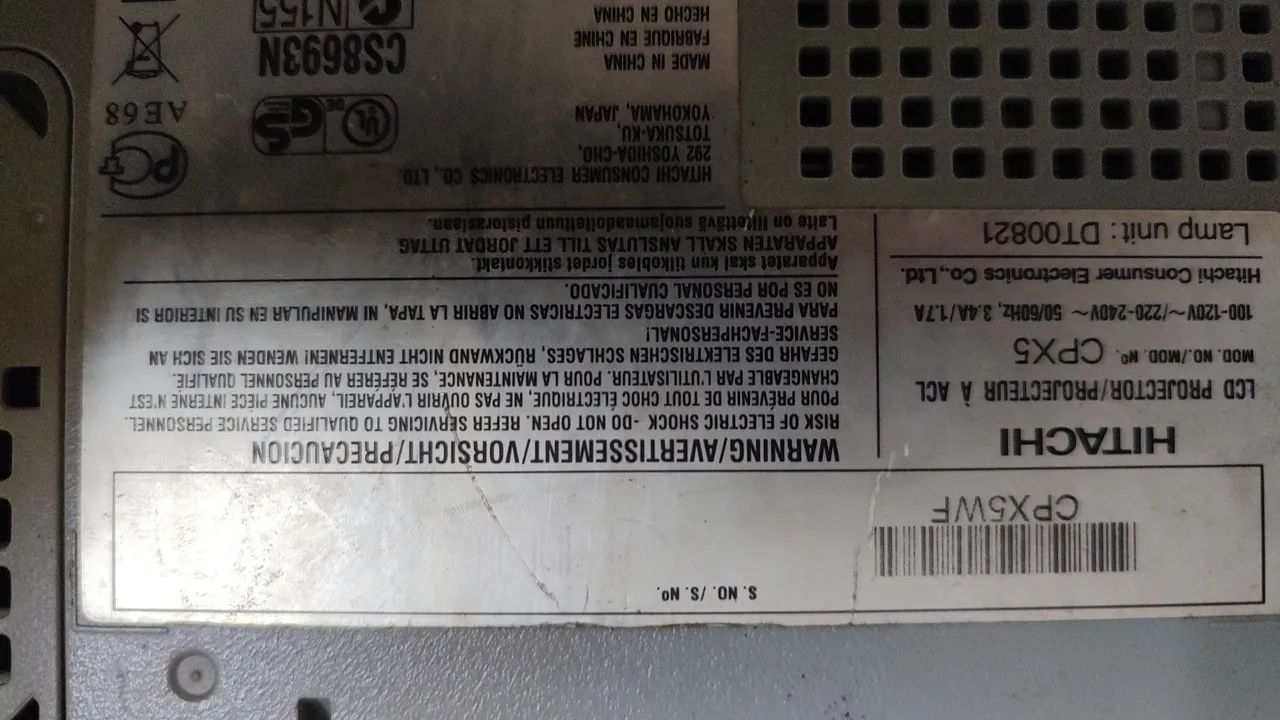 Projetor Hitachi cpx 5 lâmpada nova - Foto 2