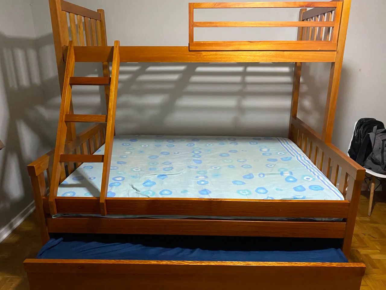 ? Beliche de Madeira Rústica com Cama de Casal - Perfeito Estado! - Foto 3