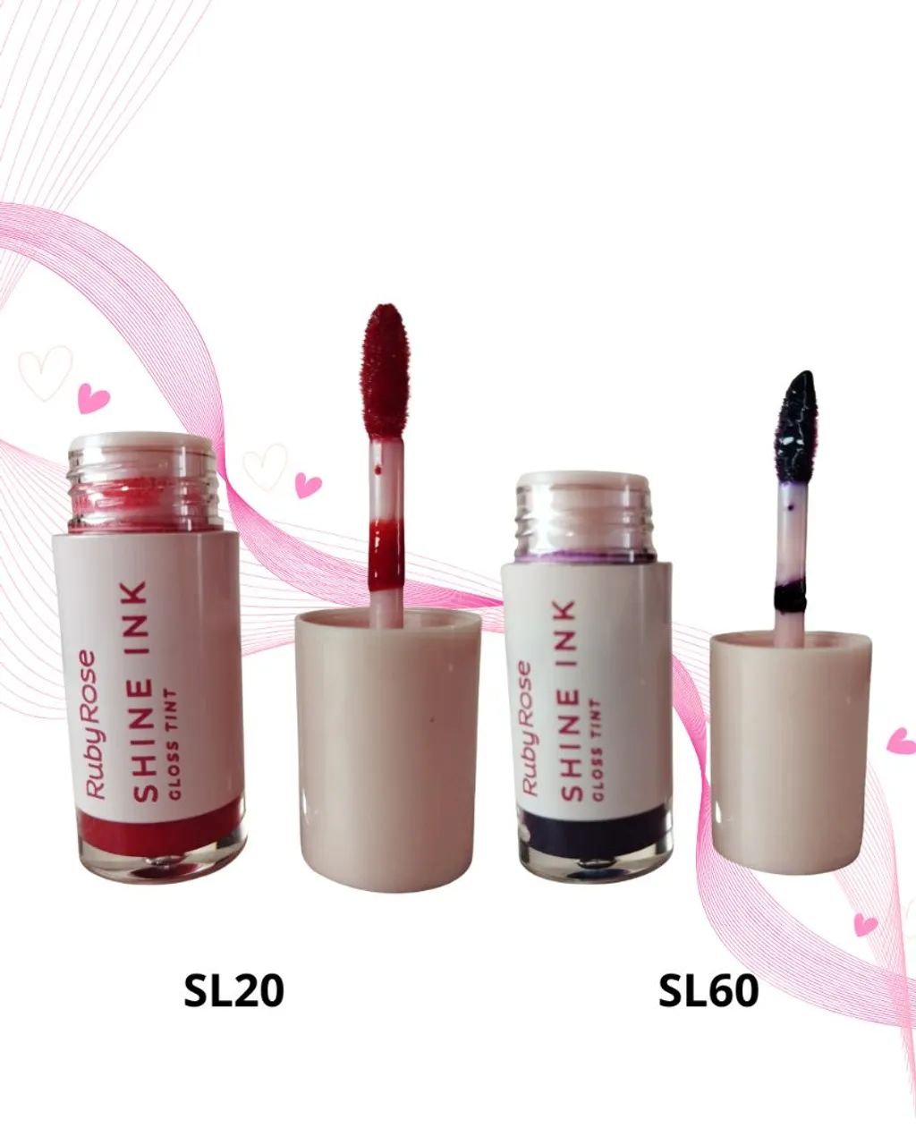 Kit 2 Lip tint Shine Ink Ruby Rose linha rosa. Novo, lacrado. - Foto 4