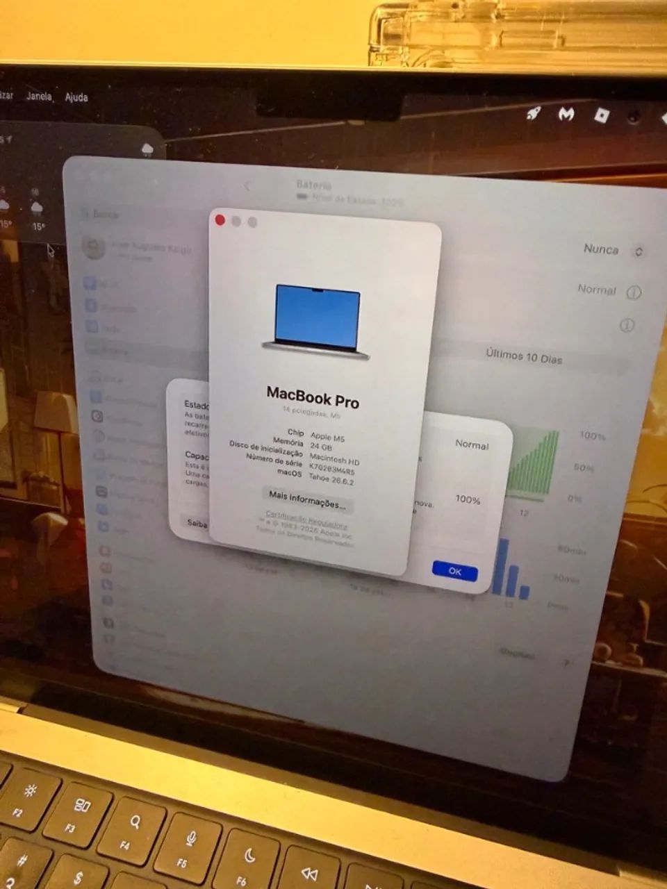 MacBook PRO M5 24gb ram - 1tb - (IMPECÁVEL) - Foto 2
