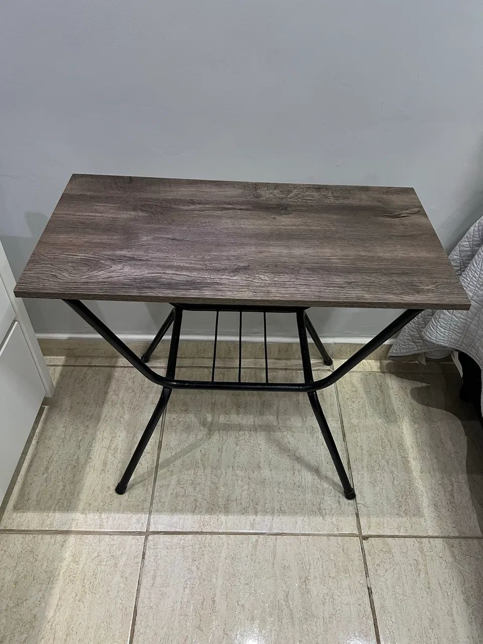 Mesa de Ferro com Madeira - Vintage - Foto 2