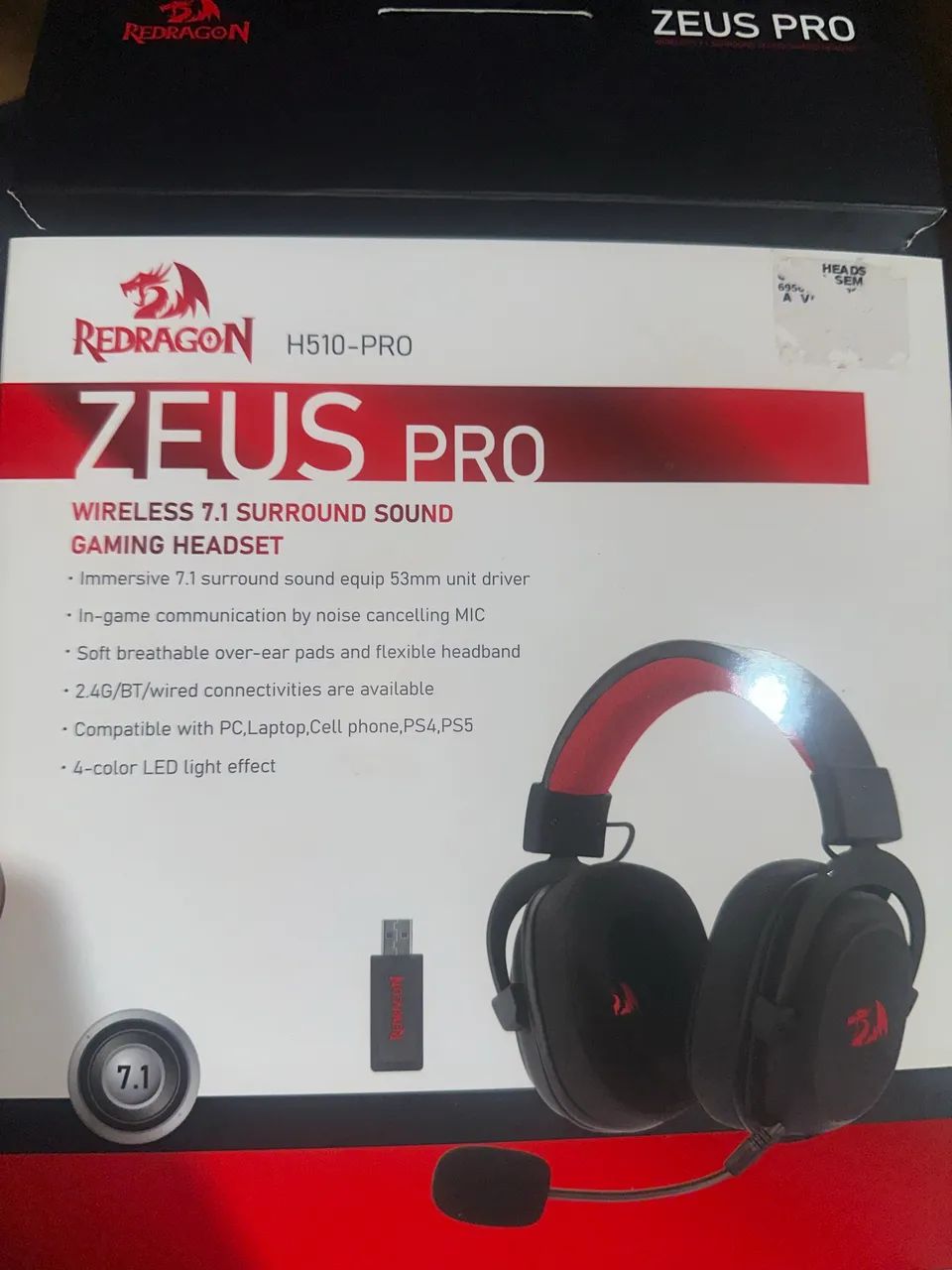 Fones de ouvidos headset redragon