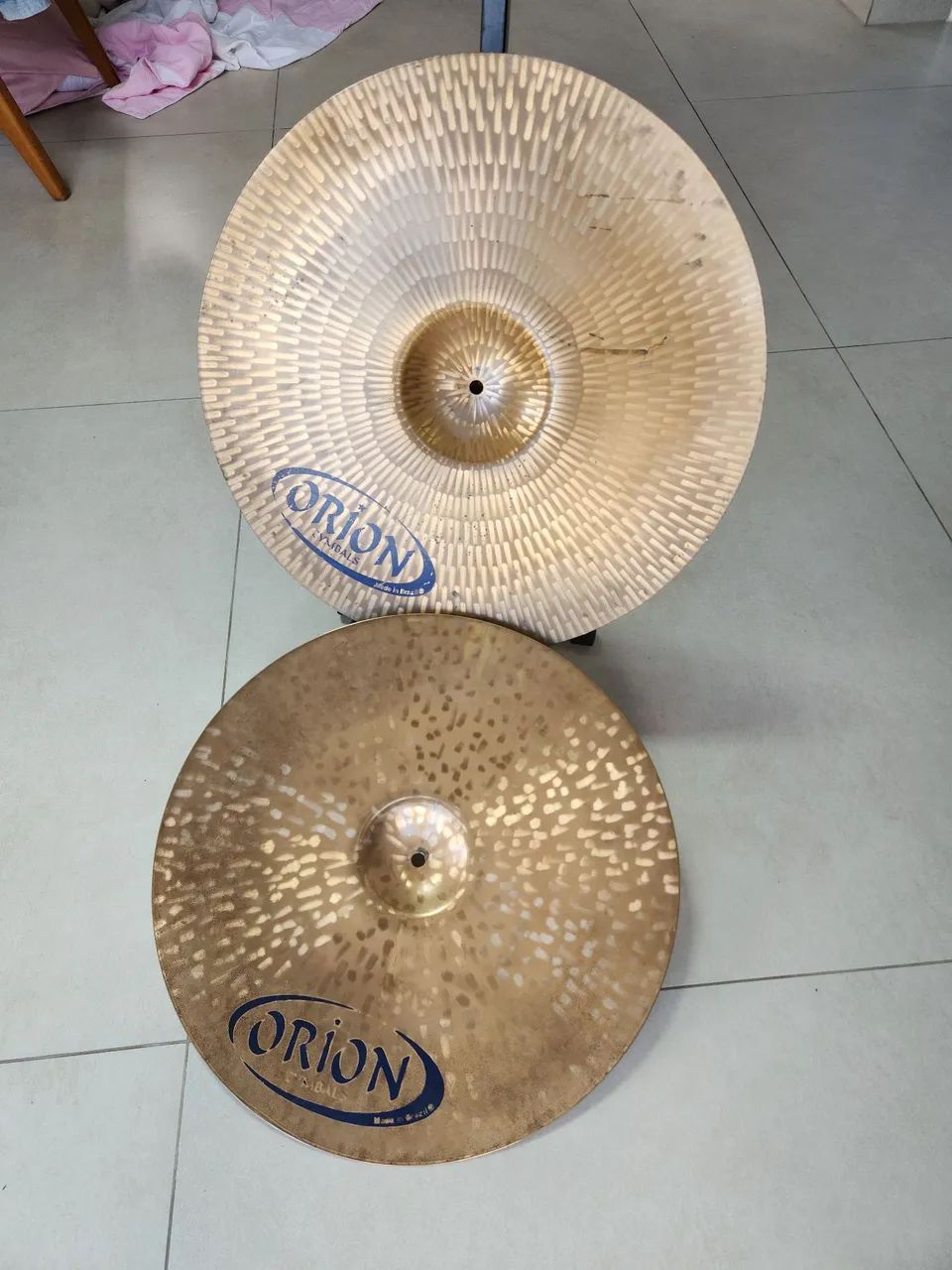 Crash 18 e Ride 20 Orion Viziuss ( ñ zildjian sabian paiste