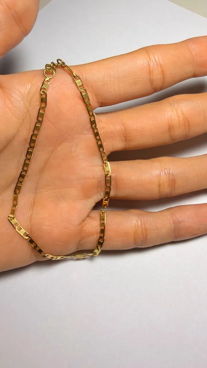 Pulseira piastrini de ouro 18k - Foto 3