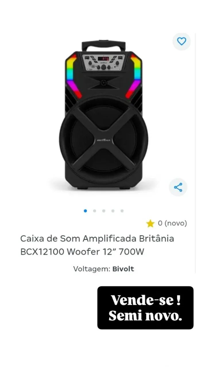 Caixa de som Britânia 700 watts 