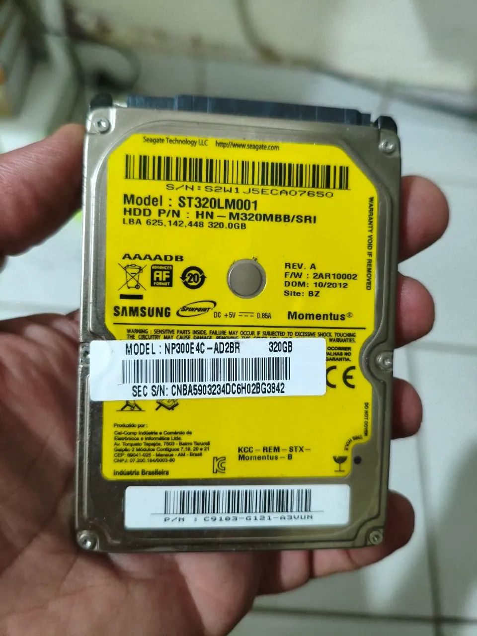 Hd Notebook ou Playstation3. 320 e 500 gigas 