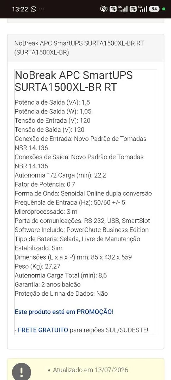 Nobreak APC smart USB 1500 - Foto 3