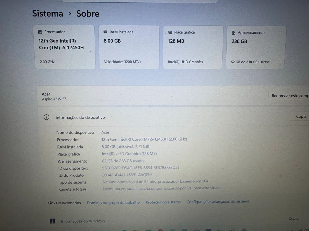 Notebook I5 12° Geração Acer - Foto 4